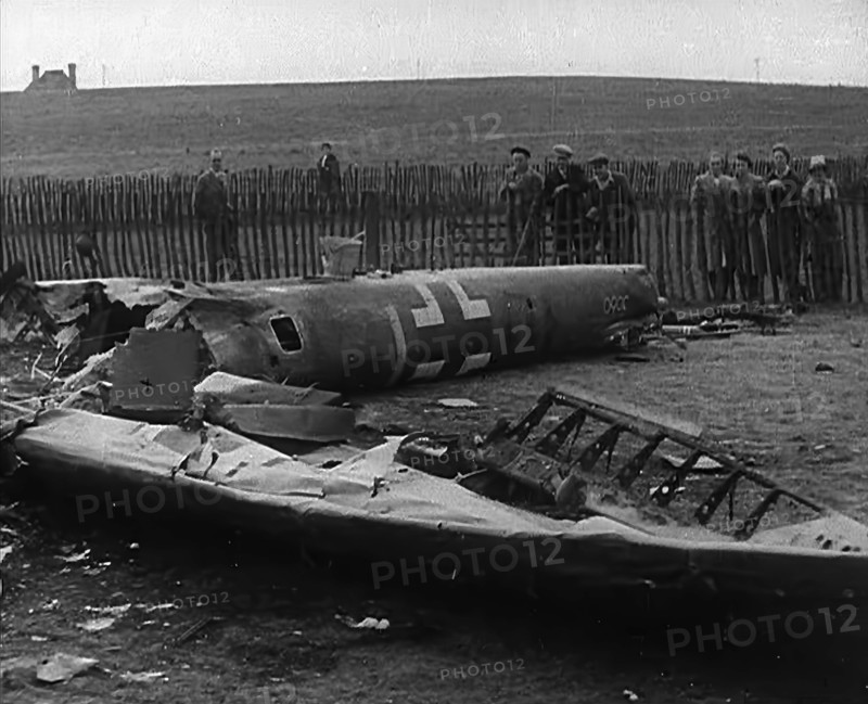 A Shot Down German Bomber, 1940. Creator: British Pathe Ltd.
