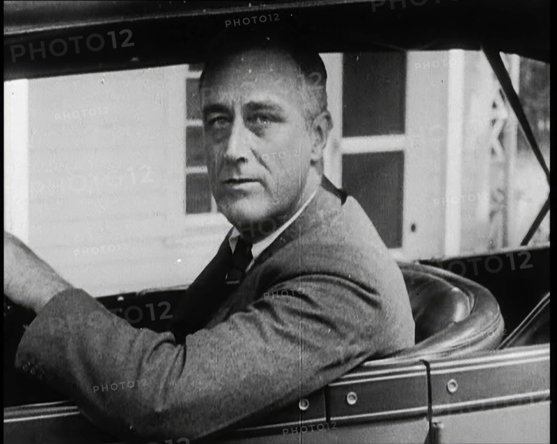 Franklin Delano Roosevelt, Future President of the United States, in a Car, 1932 Creator: British Pathe Ltd.