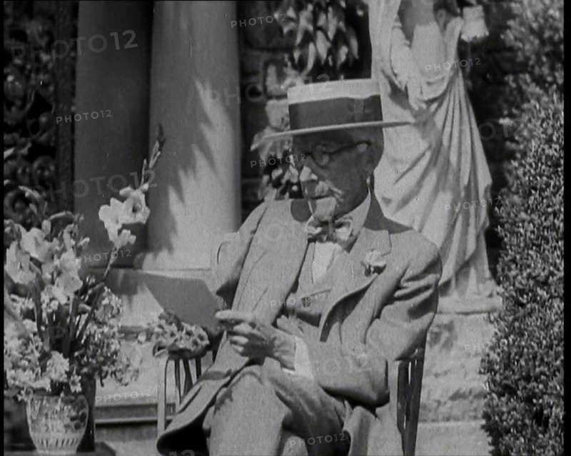 John D. Rockefeller Talking to the Camera, 1930s. Creator: British Pathe Ltd.