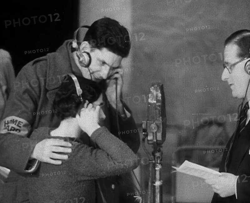 Parents Calling Evacuee Children in America Over the Radio, 1940. Creator: British Pathe Ltd.