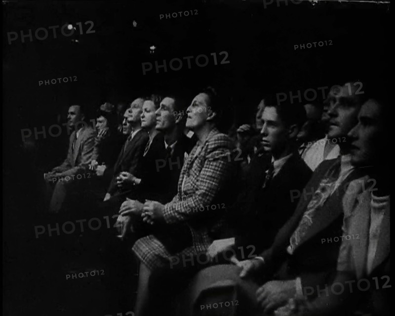 Spectators Watching a Wrestling Match, 1930s. Creator: British Pathe Ltd.