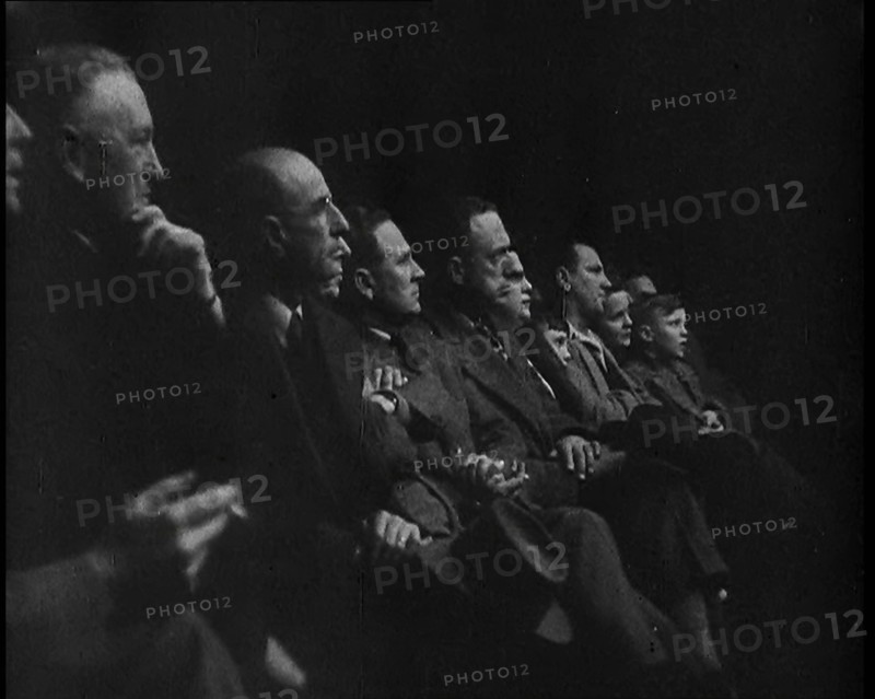 Spectators Watching a Wrestling Match, 1930s. Creator: British Pathe Ltd.