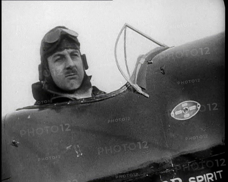 Alan Cobham in the Cockpit of a Plane, 1930s. Creator: British Pathe Ltd.