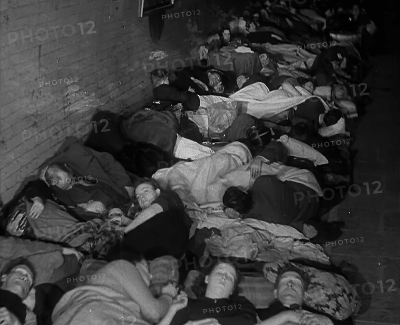 Civilians Sleeping in the London Underground, 1940. Creator: British Pathe Ltd.