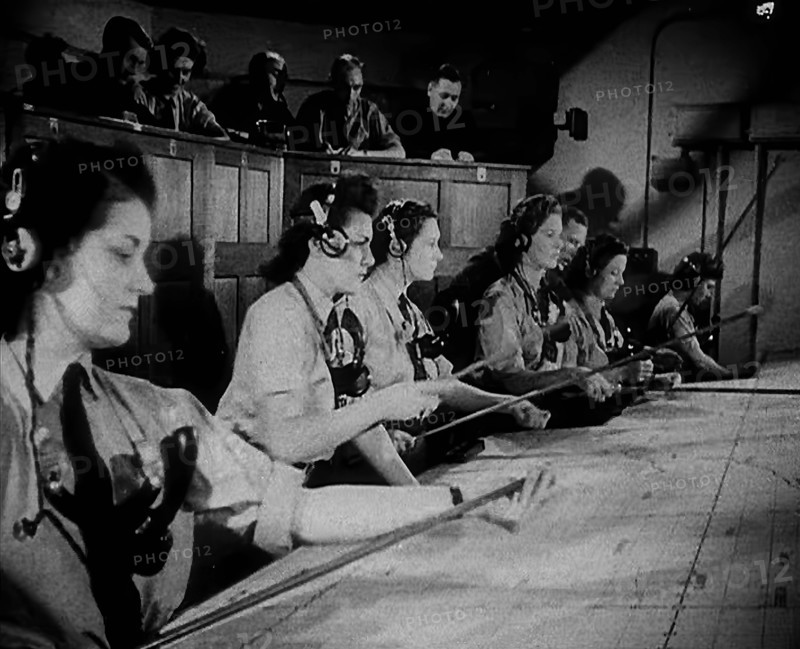 WAAF Plotters Working With Plotting Equipment, 1940. Creator: British Pathe Ltd.
