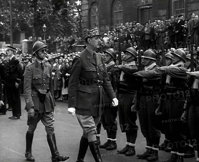 Charles de Gaulle Inspecting Soldiers, 1941. Creator: British Pathe Ltd.