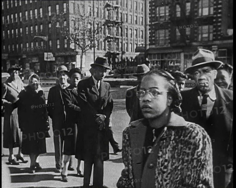 Civilians Waiting To Vote in the Presidential Election, 1932. Creator: British Pathe Ltd.