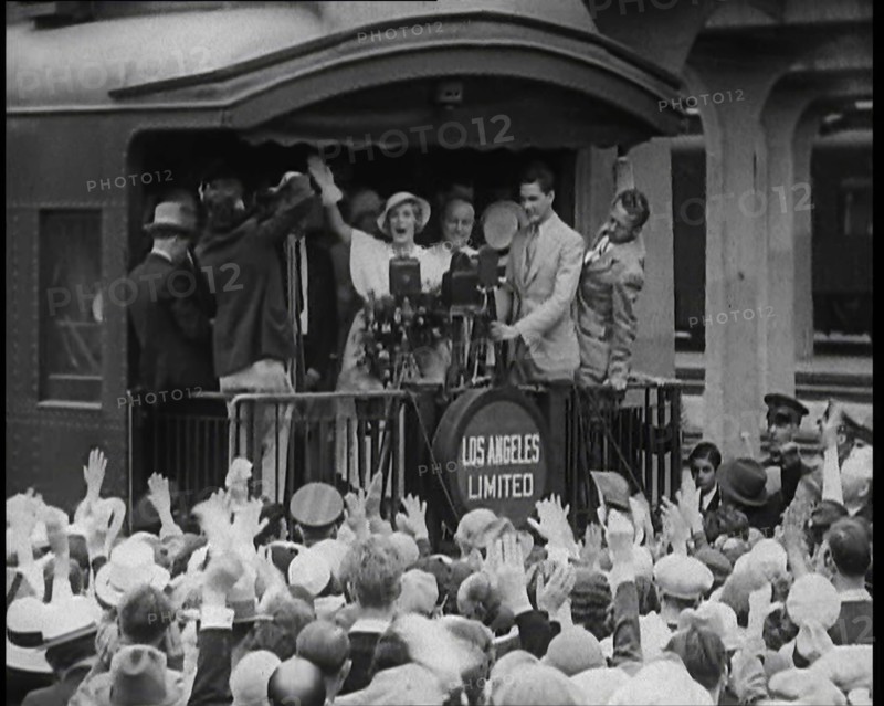 Aimee Semple McPherson Talking to a Crowd, 1930s. Creator: British Pathe Ltd.