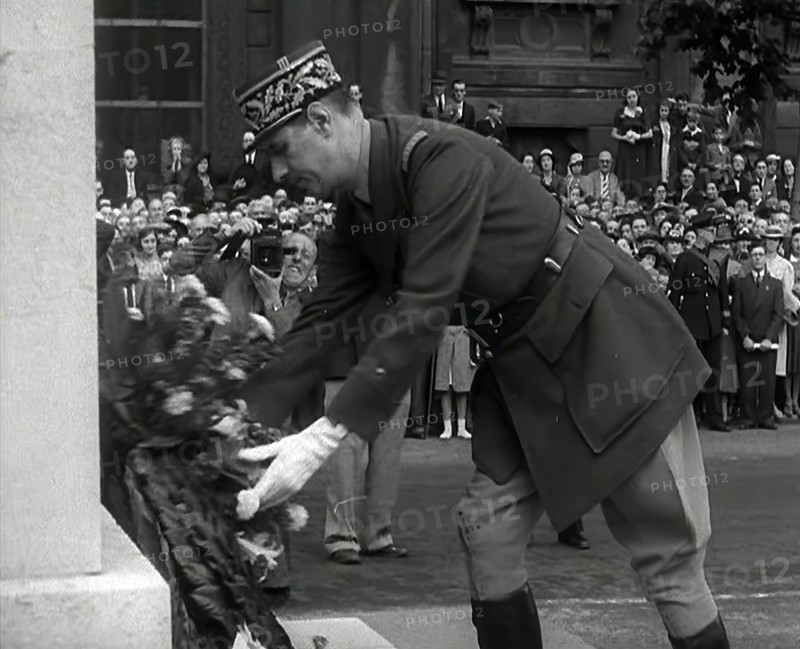 Charles de Gaulle Laying a Wreath, 1941. Creator: British Pathe Ltd.