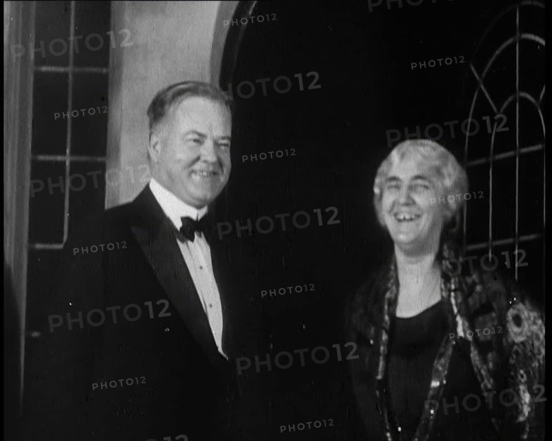 President Herbert Hoover and Lou Henry Hoover, First Lady of the United States of America..., 1932. Creator: British Pathe Ltd.