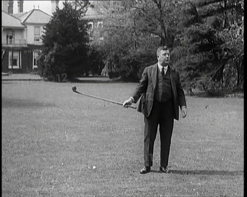 Comedian Harry Tate Attempting To Play Golf, 1920s. Creator: British Pathe Ltd.