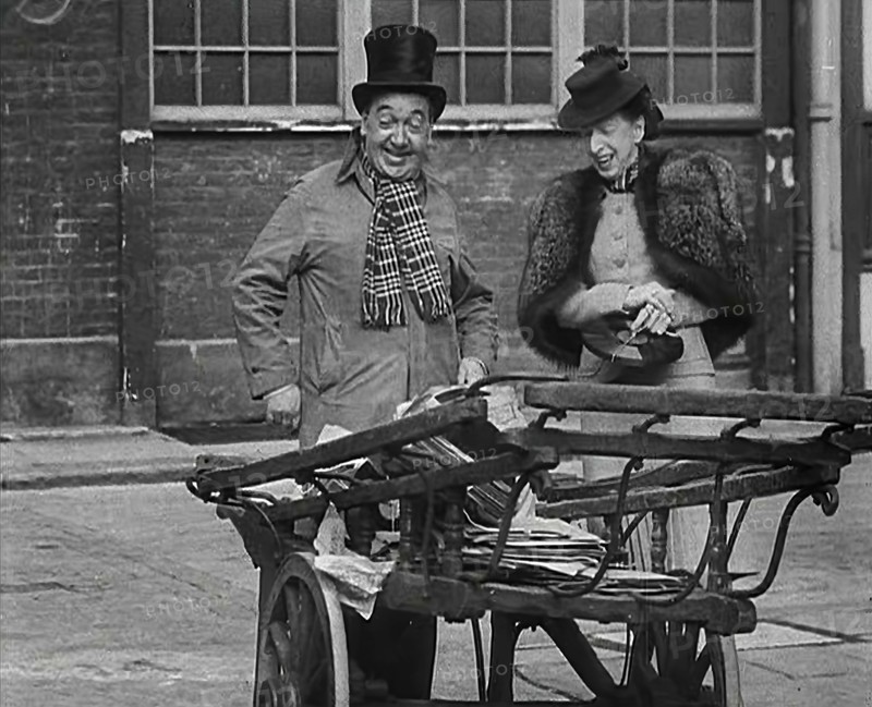 Syd Walker Talking to Nellie Wallace About Using gramophone records for War Materials, 1942. Creator: British Pathe Ltd.