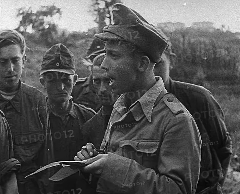 A German Prisoner of War Writing Details Down, 1943-1944. Creator: British Pathe Ltd.