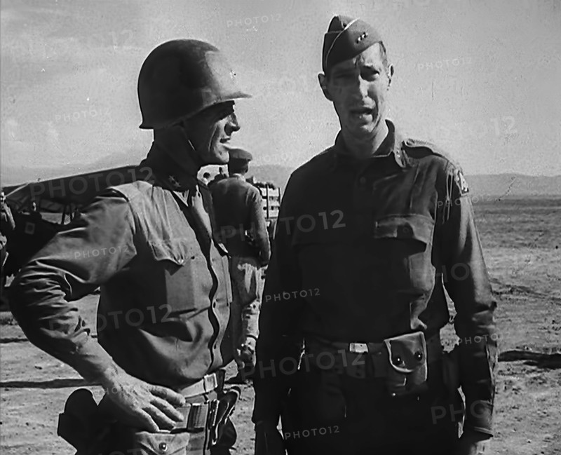 General Mark W. Clark With Another Soldier, 1943-1944. Creator: British Pathe Ltd.