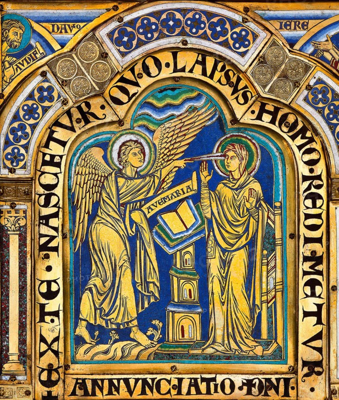 The Verdun Altar: The Annunciation, 1181. Creator: Nicholas of Verdun (ca 1130/40-after 1205).
