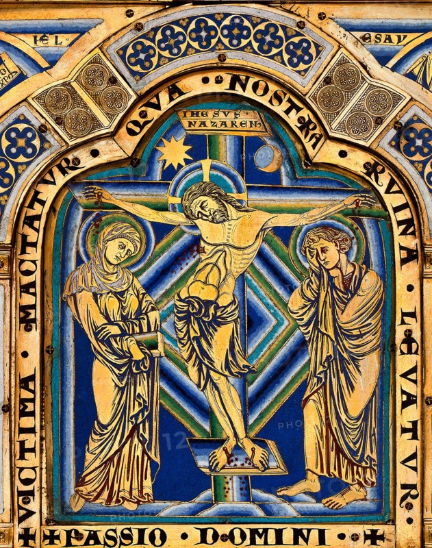 The Verdun Altar: The Crucifixion, 1181. Creator: Nicholas of Verdun (ca 1130/40-after 1205).