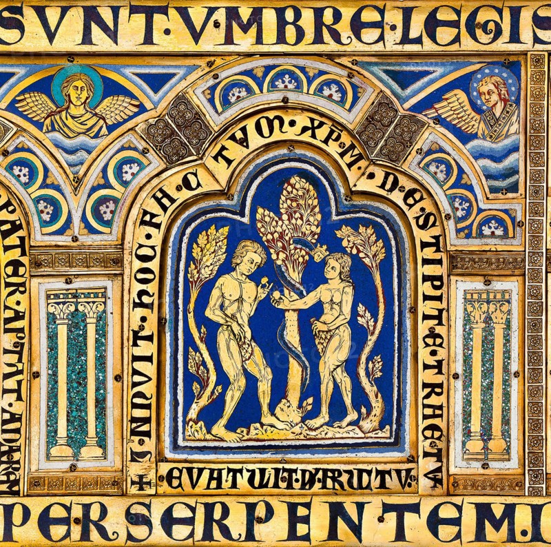 The Verdun Altar: Fall of man, 1181. Creator: Nicholas of Verdun (ca 1130/40-after 1205).