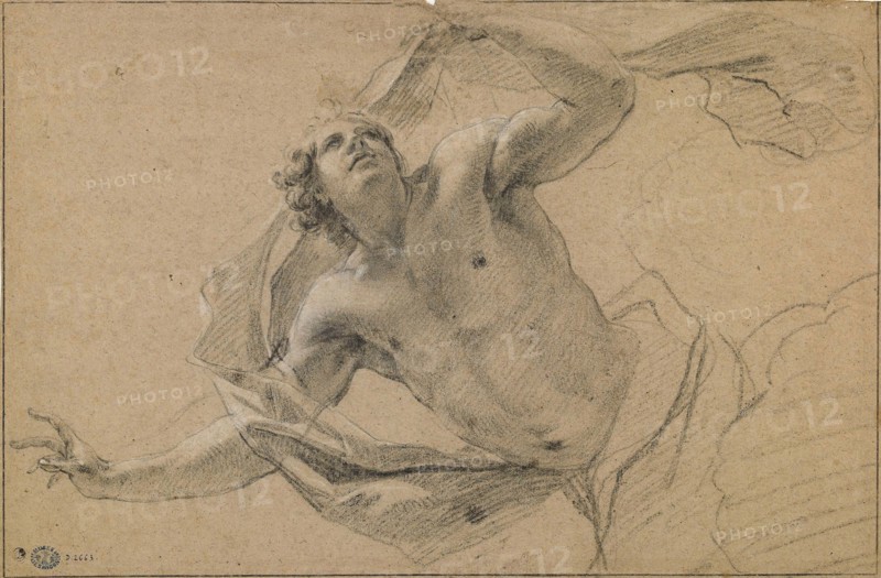 Study for the figure of Zephyr, c1639. Creator: Vouet; Simon (1590-1649).