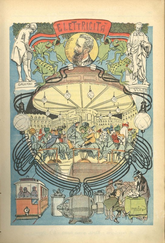 Electricity. From the magazine La Domenica dei Fanciulli, . Creator: Mussino; Attilio (1878-1954).