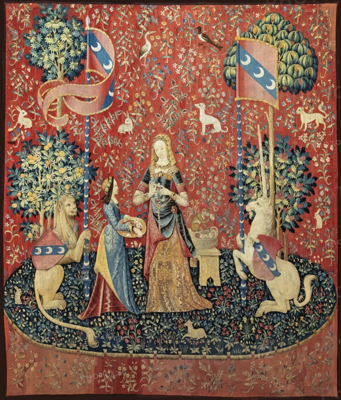 Smell. The Lady and the Unicorn , Between 1484 and 1500. Creator: Anonymous master ().
