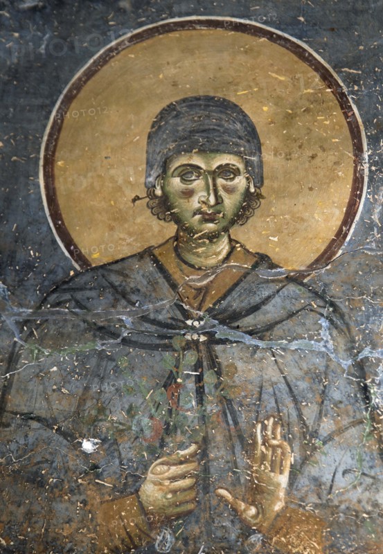 Saint Euphrosynos the Cook of Alexandria, 12th century. Creator: Byzantine Master ().