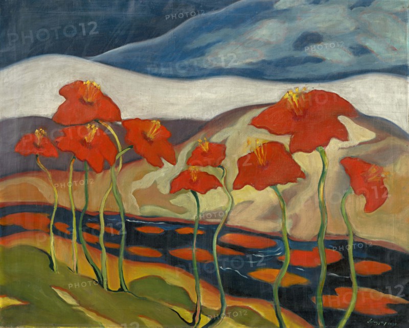 Landscape with Flowers, 1930. Creator: Palugyay; Zoltan (1898-1935).