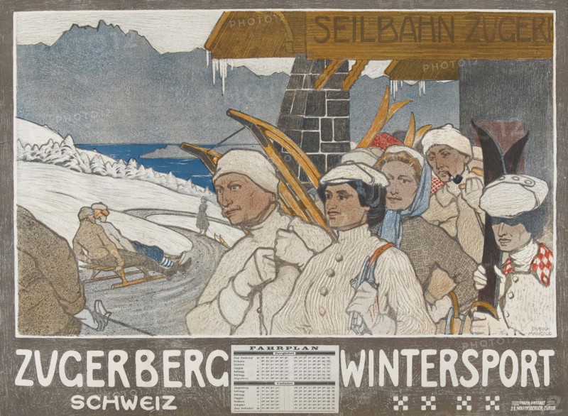 Zugerberg Wintersport, 1907. Creator: Mangold; Burkhard (1873-1950).