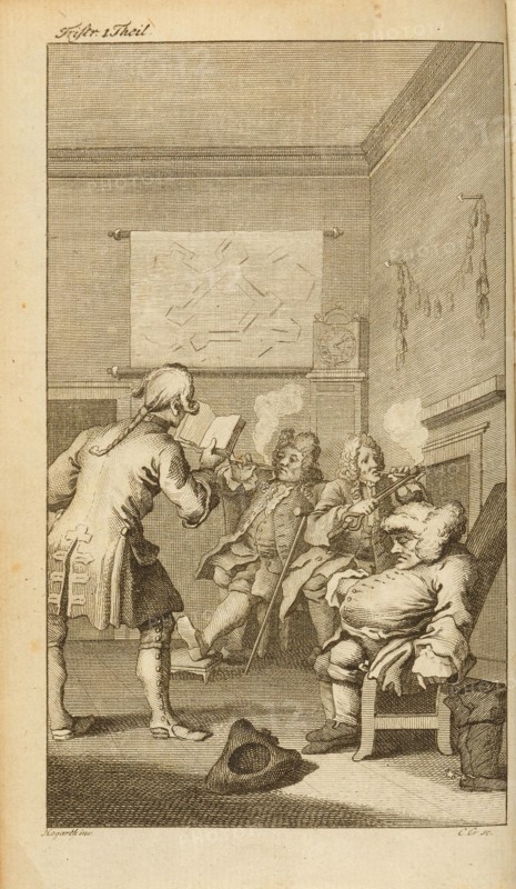 Frontispiece for "The Life and Opinions of Tristram Shandy, Gentleman" by Laurence Sterne, 1774. Creator: Crusius; Carl Leberecht (1740-1779).