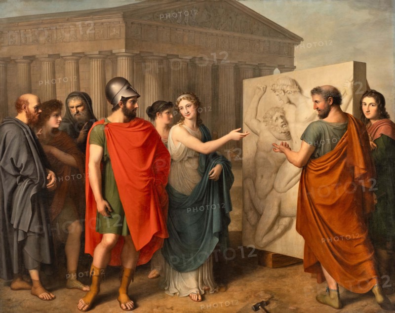 Pericles admires the works of Phidias at the Parthenon, 1811-1813. Creator: Landi; Gaspare (1756-1830).