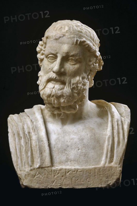 Herm of Anacreon, Age of Hadrian, 117-138. Creator: Art of Ancient Rome; Classical sculpture ().