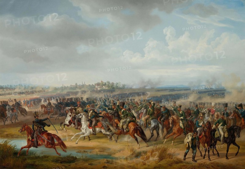 Battle of Pápa on 12 Juny 1809, 1844. Creator: Adam; Albrecht (1786-1862).