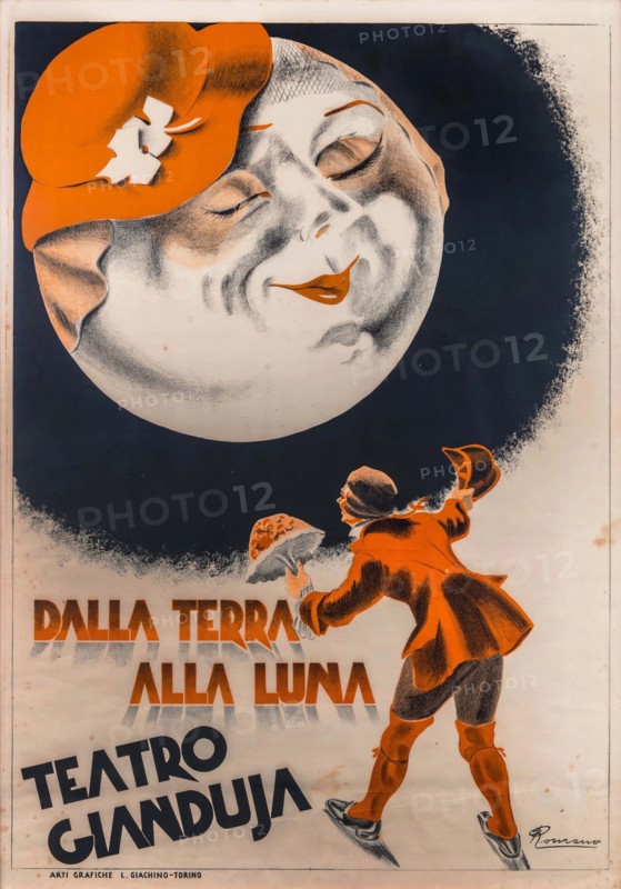 Dalla terra alla luna. Teatro Gianduja. Torino, 1932. Creator: Romano; Giuseppe (Nino) (active 1920s-1930s).