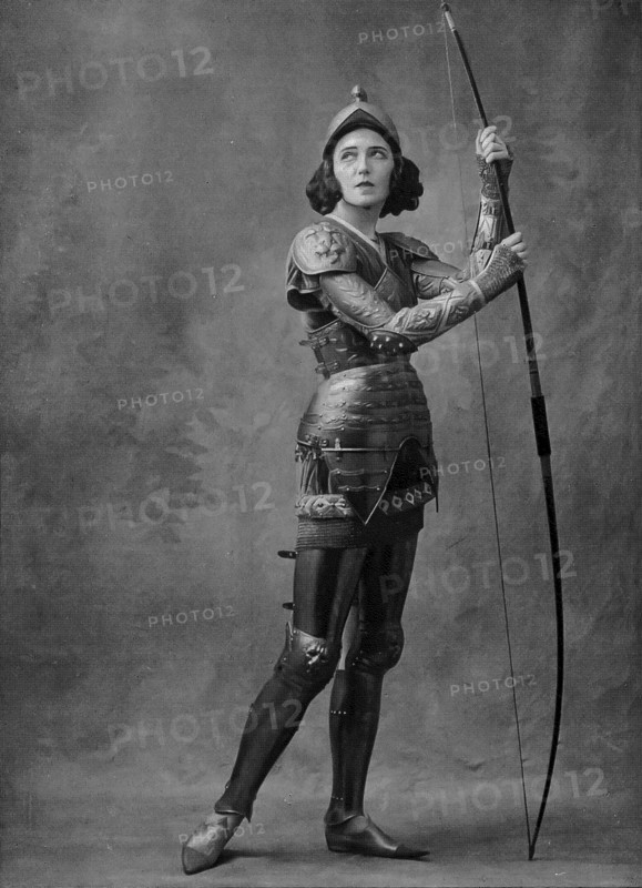 Ida Rubinstein as Saint Sebastián in "The Martyrdom of Saint Sebastián" at the Chatelet..., 1911. Creator: Anonymous ().
