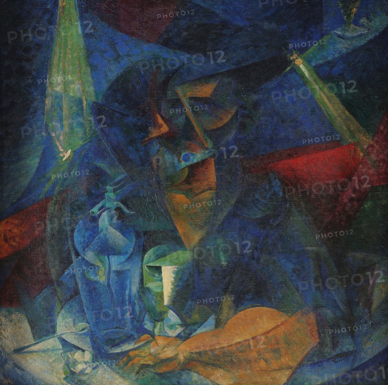 Donna al caffe - Compenetrazione di luci e piani, 1912-1914. Creator: Boccioni; Umberto (1882-1916).