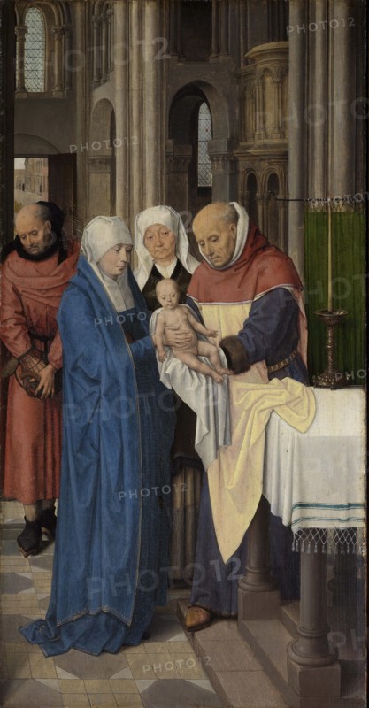 The Presentation of Jesus at the Temple. Triptych of Jan Floreins, right panel, 1479. Creator: Memling; Hans (1433/40-1494).