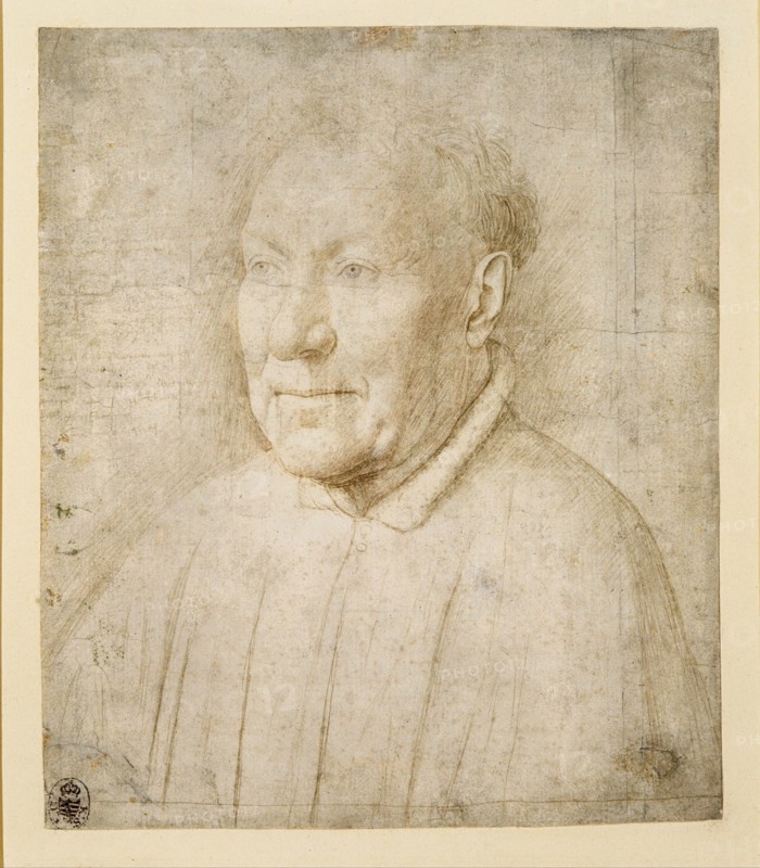 Portrait of an Elderly Man (Cardinal Niccolò Albergati), c1435. Creator: Eyck; Jan van (1390-1441).