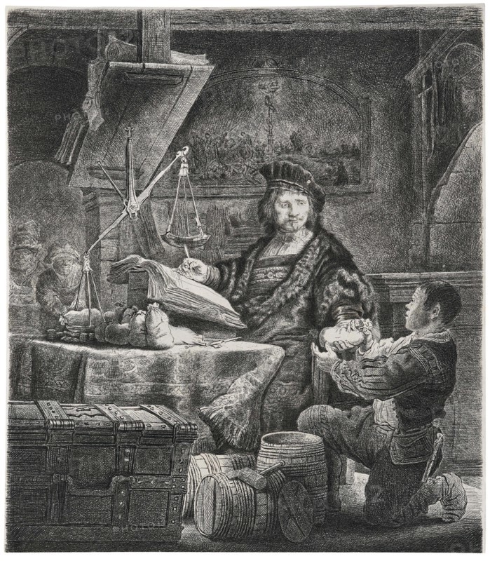 Jan Uytenbogaert, the Goldweigher, 1639. Creator: Rembrandt van Rhijn (1606-1669).