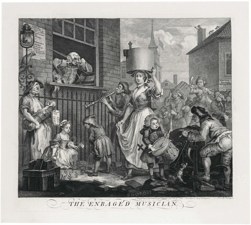 The Enraged Musician, 1740. Creator: Hogarth; William (1697-1764).