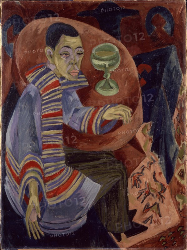 Self-portrait as a drinker, 1914. Creator: Kirchner; Ernst Ludwig (1880-1938).