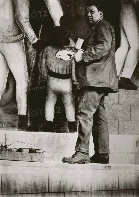 Diego Rivera creates a mural, c1924-1925. Creator: Modotti; Tina (1896-1942).