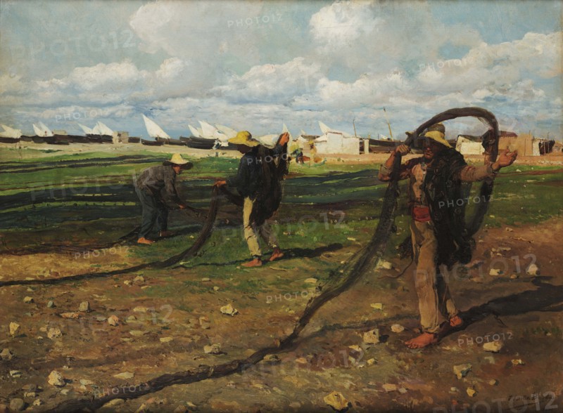 Fishermen with their nets, 1896. Creator: Sorolla y Bastida; Joaquín (1863-1923).