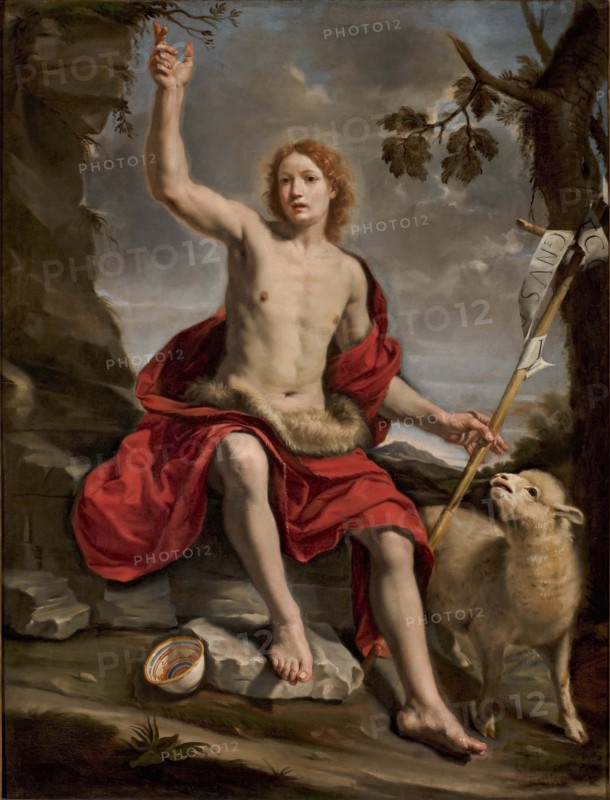 Saint John the Baptist in the Wilderness, c 1670. Creator: Savolini; Cristoforo (1639-1677).