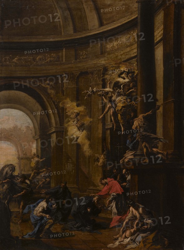 Saint Carlo Borromeo Receiving the Oblates , . Creator: Magnasco; Alessandro (1667-1749).