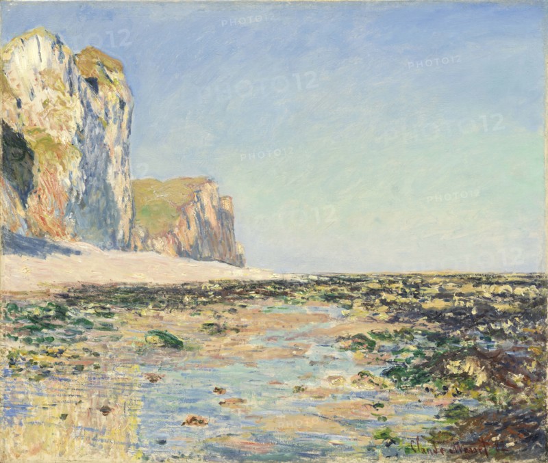 Seashore and Cliffs of Pourville in the Morning, 1882. Creator: Monet; Claude (1840-1926).