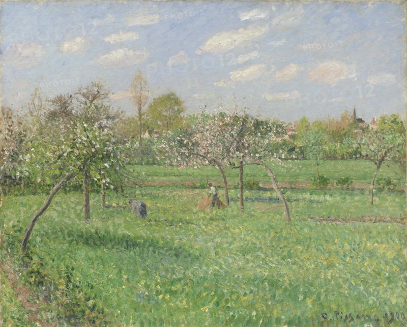 Spring morning with clouds, Éragny, 1900. Creator: Pissarro; Camille (1830-1903).