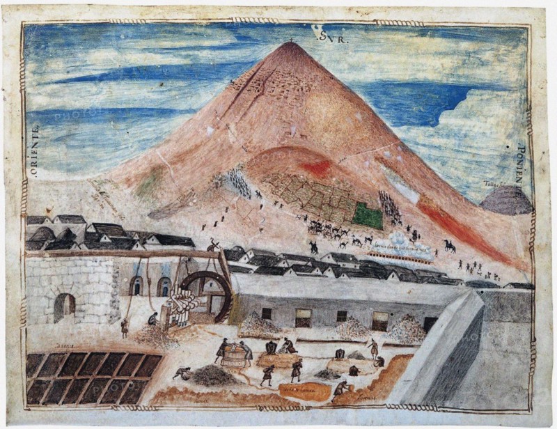 The Silver Mine at Potosí, c1585. Creator: Anonymous ().