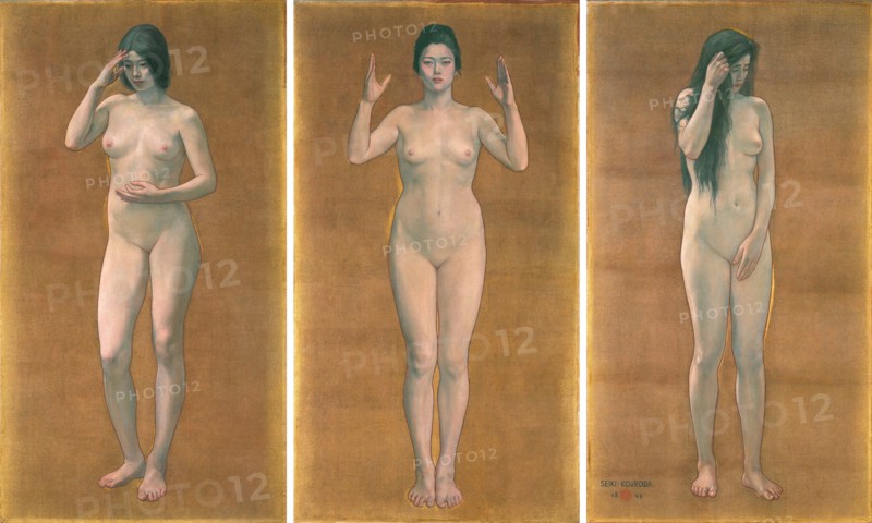 Wisdom, Impression, Sentiment (Triptych), 1899. Creator: Seiki; Kuroda (1866-1924).