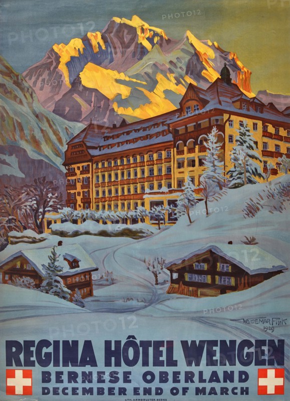 Regina Hôtel Wengen Bernese Oberland, 1929. Creator: Fink; Waldemar (1883-1948).