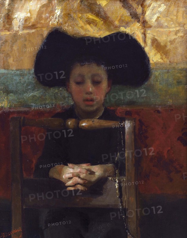 Prevetariello in preghiera (Altar Boy Praying) , 1873. Creator: Mancini; Antonio (1852-1930).