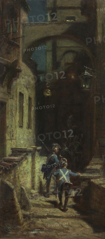 Crowd Guard, c1877-1880. Creator: Spitzweg; Carl (1808-1885).